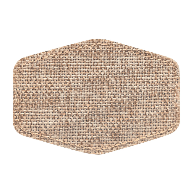 3 1/2' x 2 1/2' pytlovinová šestihranná sublimační náplast s lepidlem