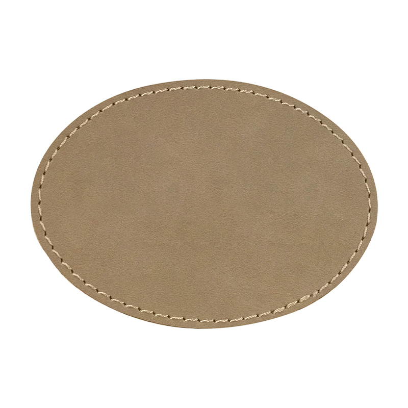 3 1/2' x 2 1/2' oválné koženkové nášivky