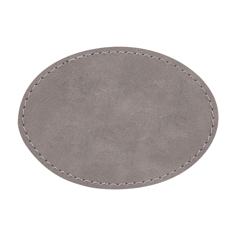 3 1/2' x 2 1/2' oválné koženkové nášivky