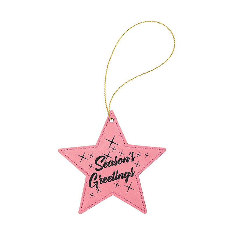 Laserovatelný koženkový hvězdný ornament