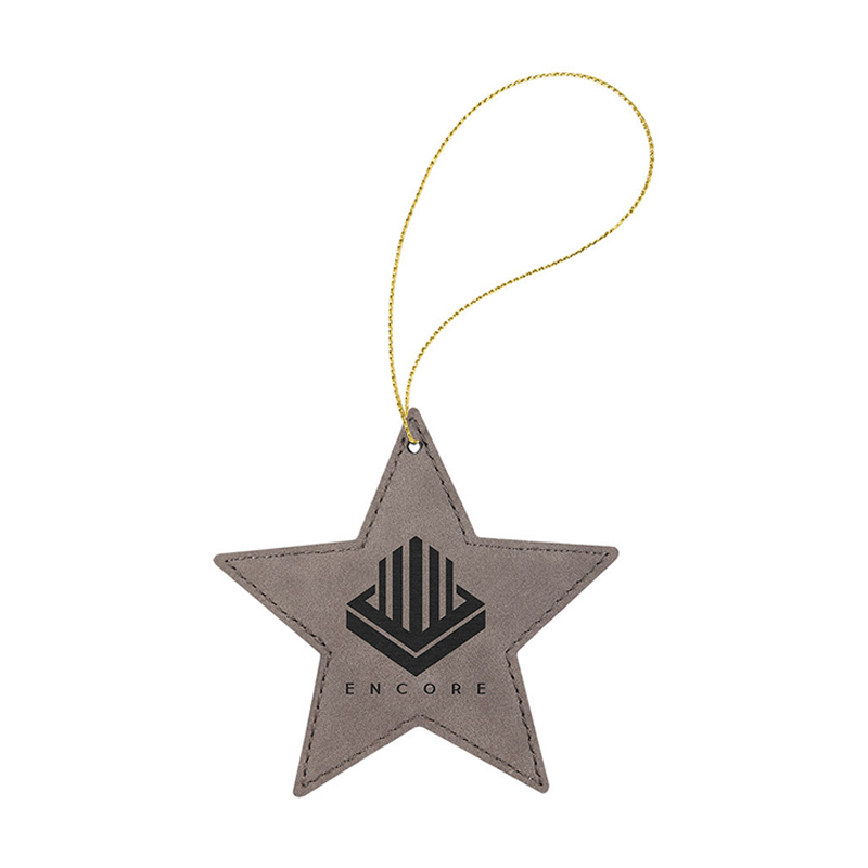 Laserovatelný koženkový hvězdný ornament