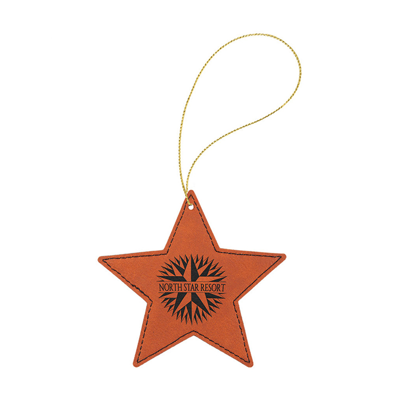 Laserovatelný koženkový hvězdný ornament