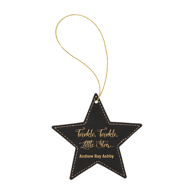 Laserovatelný koženkový hvězdný ornament