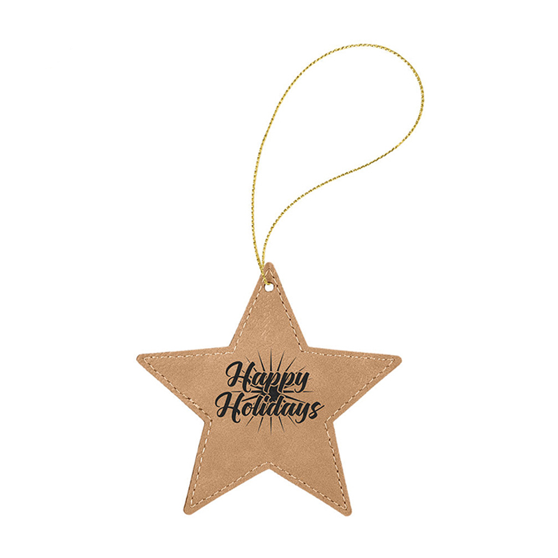 Laserovatelný koženkový hvězdný ornament