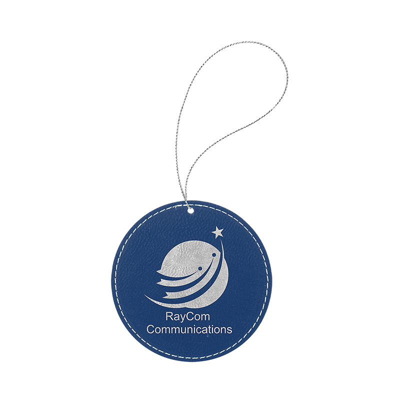Laserovatelný koženkový kulatý ornament