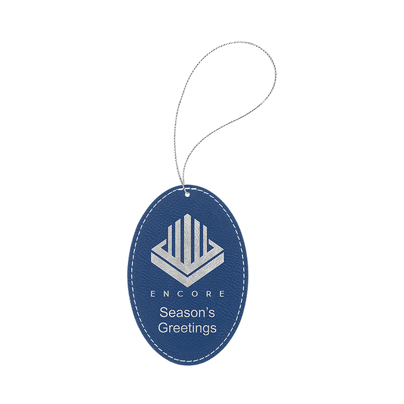 Laserovatelný koženkový oválný ornament