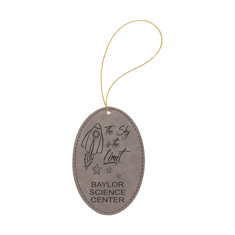 Laserovatelný koženkový oválný ornament