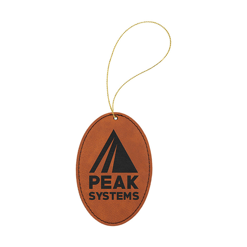 Laserovatelný koženkový oválný ornament