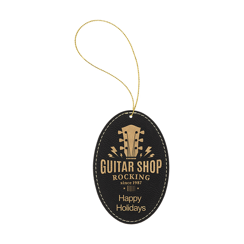 Laserovatelný koženkový oválný ornament