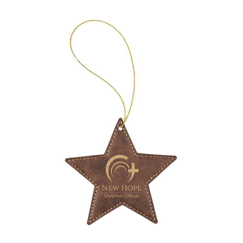 Laserovatelný koženkový hvězdný ornament