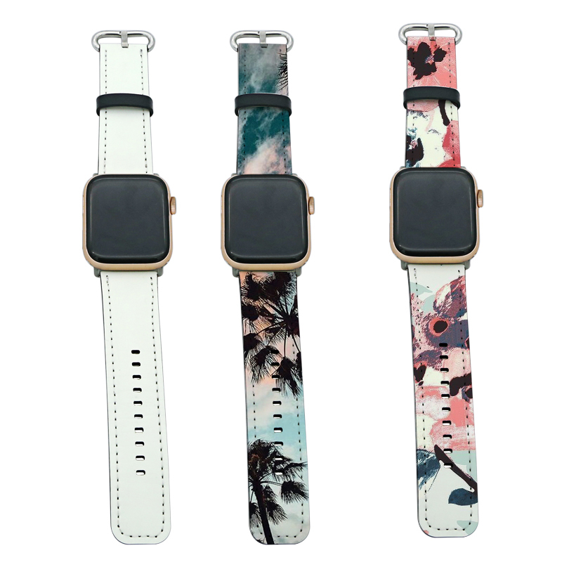 Sublimační PU kožené řemínky Apple Watch pro řadu 1/2/3-38 mm