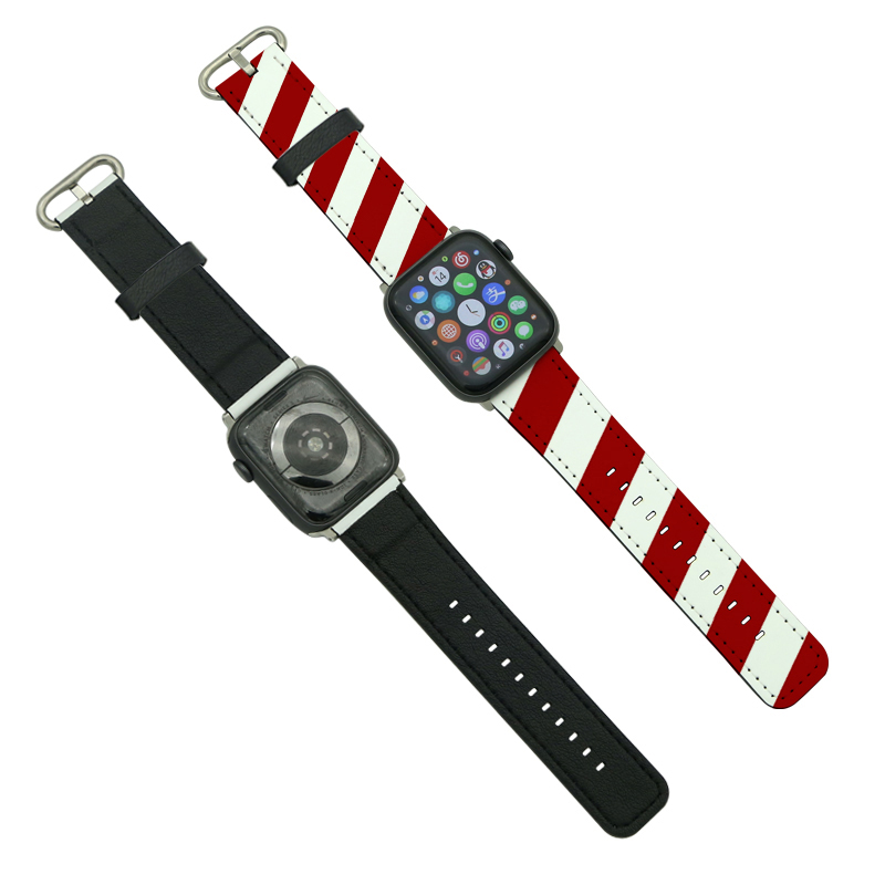 Sublimační PU kožené řemínky Apple Watch pro řadu 1/2/3-42 mm