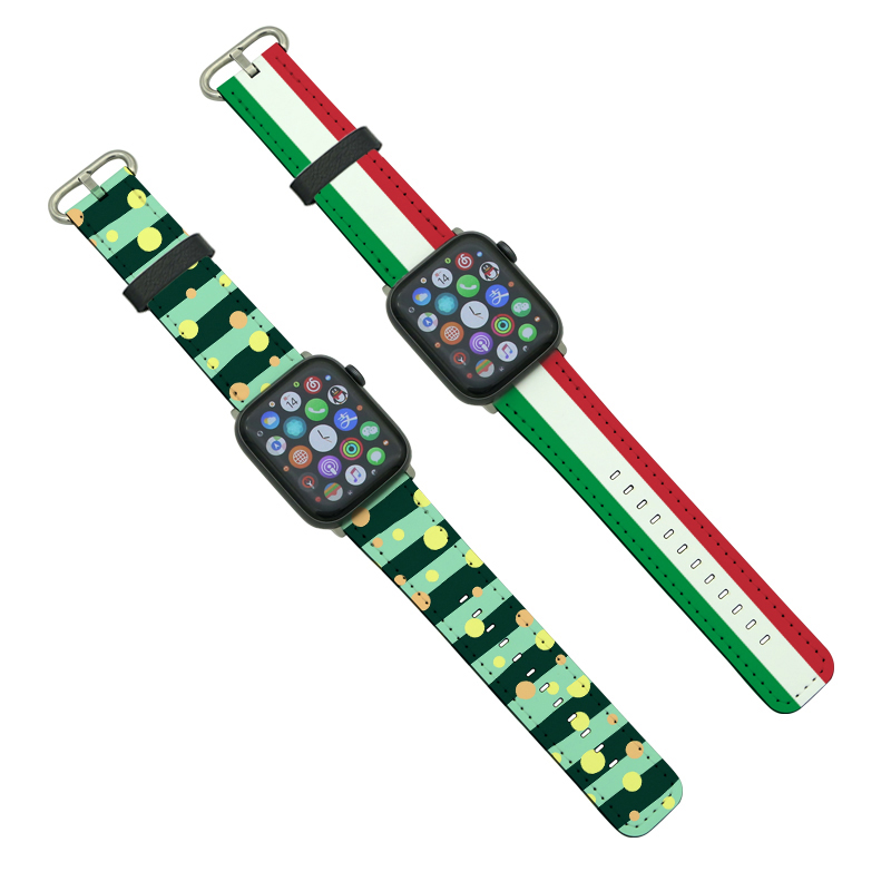 Sublimační PU kožené řemínky Apple Watch pro řadu 1/2/3-42 mm