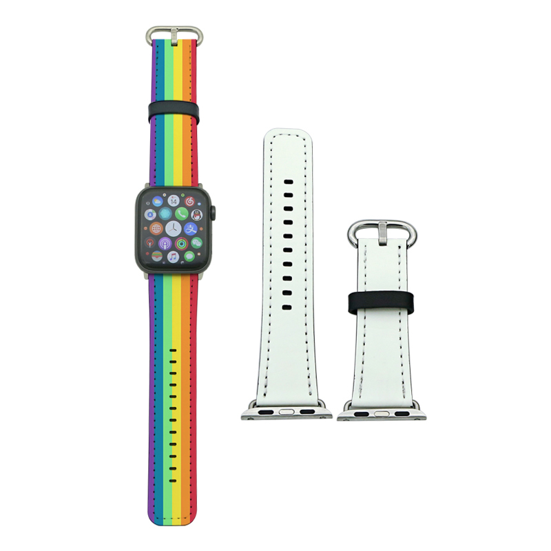 Sublimační PU kožené řemínky Apple Watch pro řadu 1/2/3-38 mm