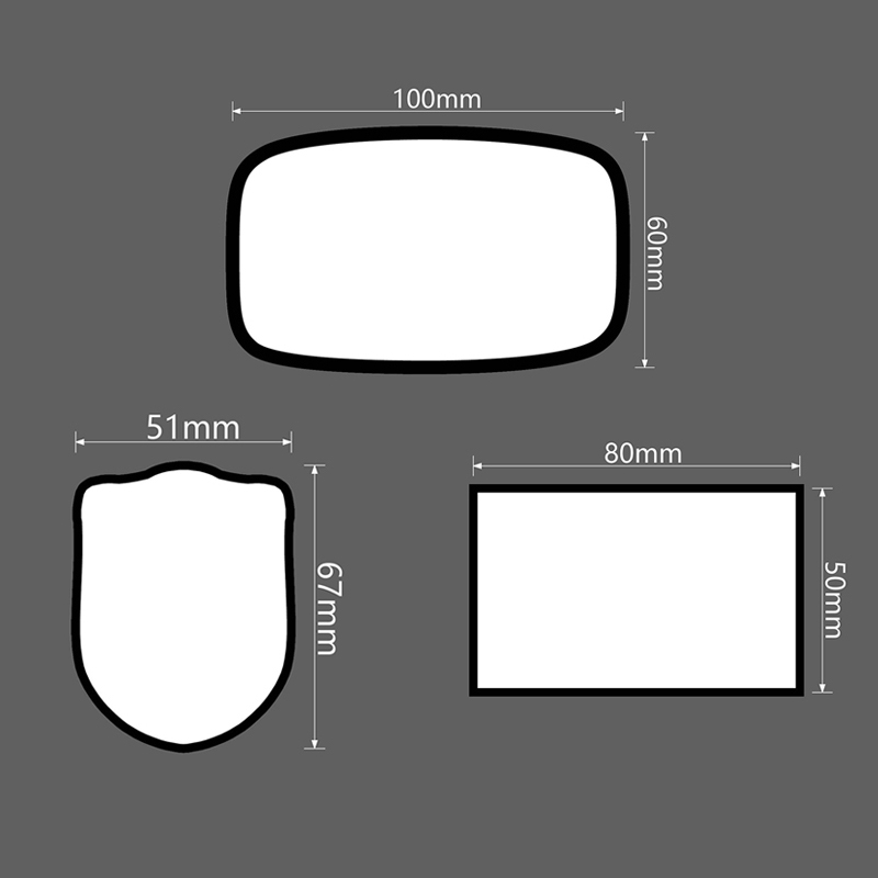 2 1/2' x 2 1/2' čtvercové sublimační koženkové záplaty s lepidlem