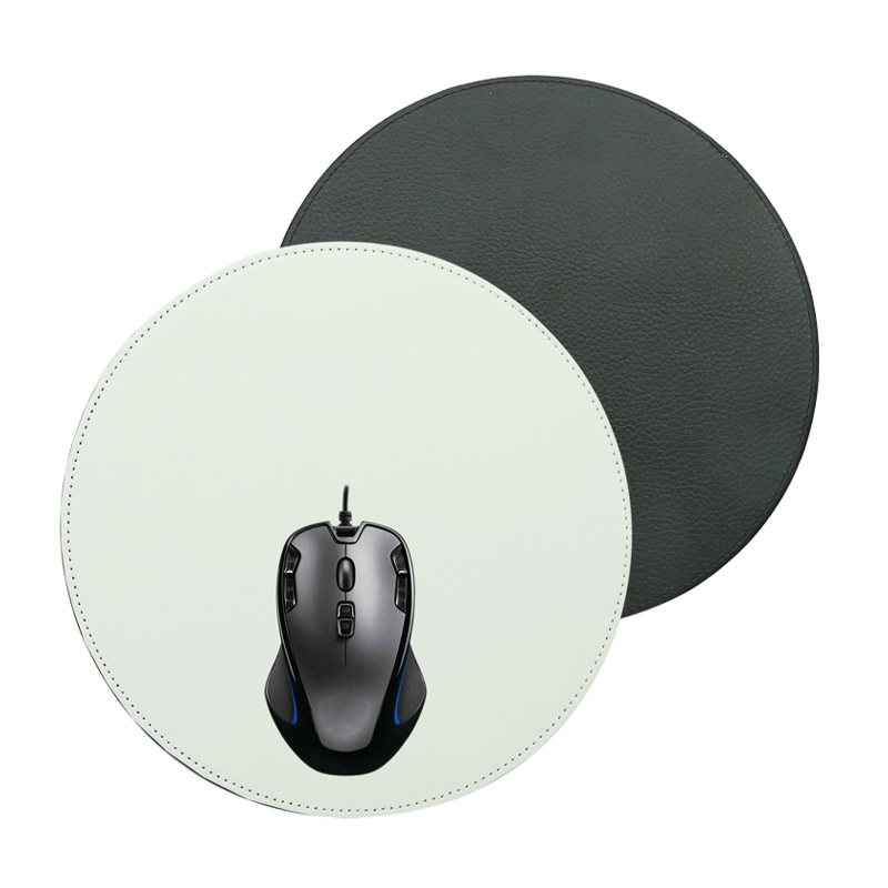 Sublimační podložka pod myš Pu Leather - kulatá