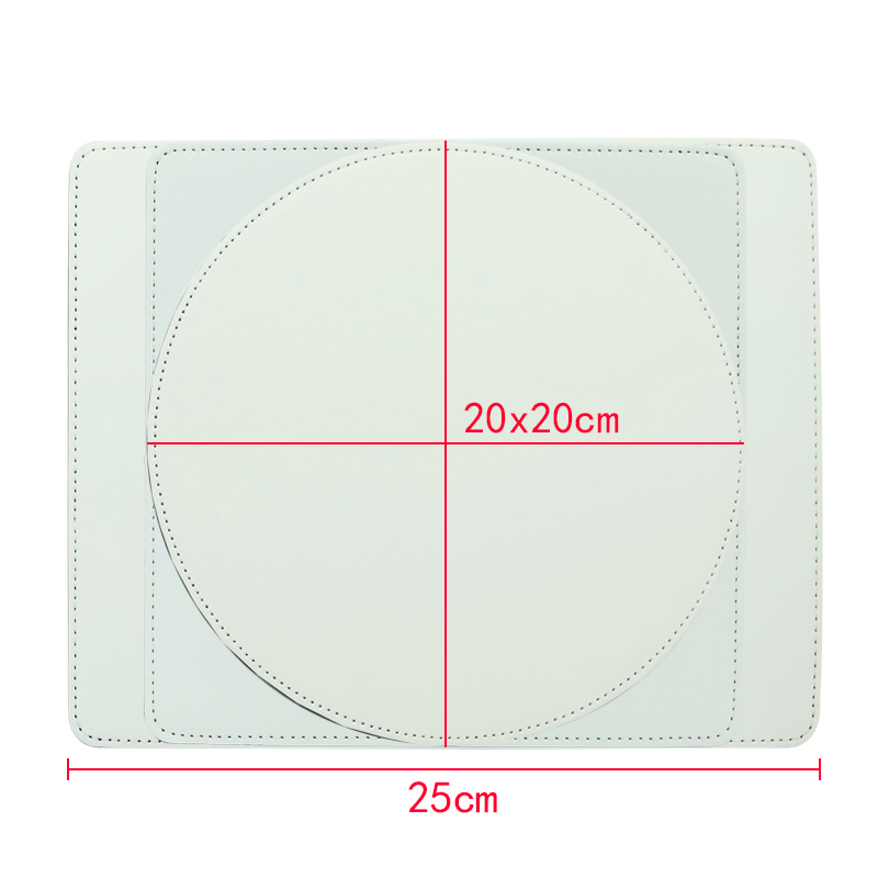 Sublimační podložka pod myš Pu Leather - kulatá