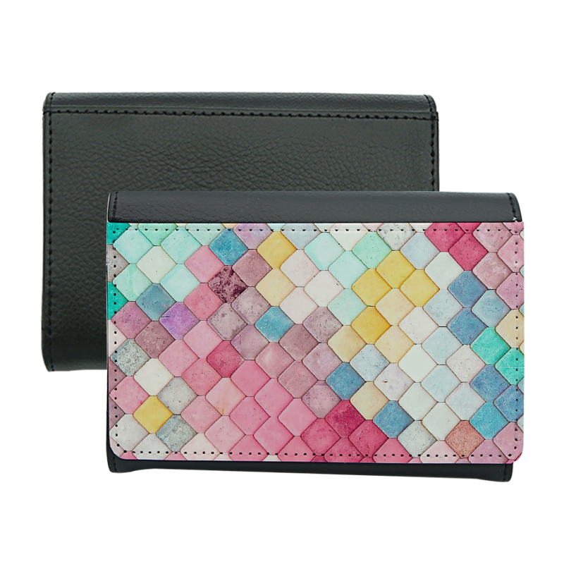 Sublimační koženková bifold peněženka - krátká